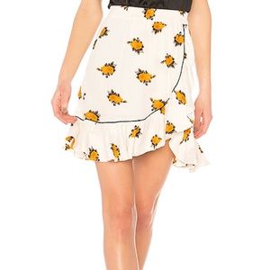 GANNI Roseburg Crepe Skirt